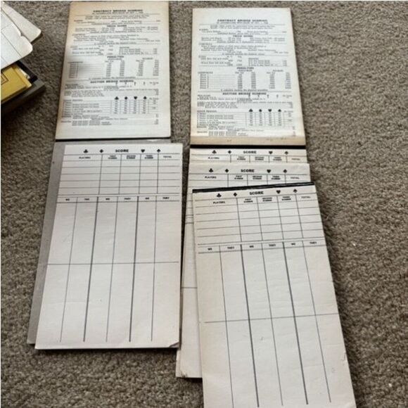Lot Of Auction And Contract Bridge Score Pads Used - Picture 9 of 9
